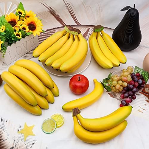Woration Realistic Artificial Banana Bunch 3 Heads