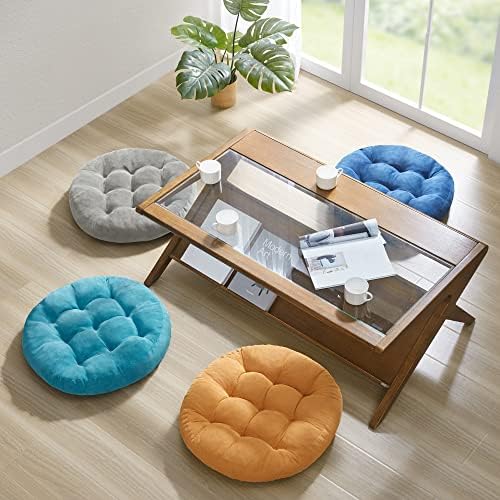 Degrees of Comfort Floor Cushion Pillow Set of 2 Orange Yellow