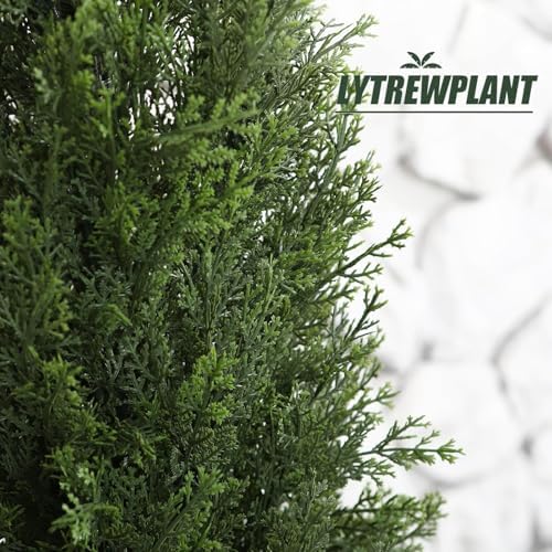 LYTREWPLANT 42 Artificial Cypress Topiary Set of 2 1