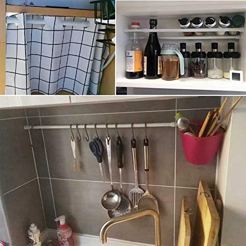 AIJIEGUANG Heavy Duty Spring Tension Rod 28-43 Inches Adjustable Curtain Rod