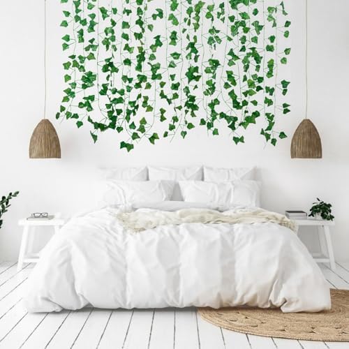 Freyalife Artificial Ivy Vines 12-Pack 84 Feet Greenery Decor