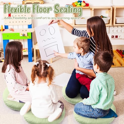 Fumete 12 Pcs Green Floor Cushions for Home and Kids 1