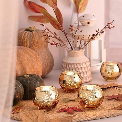 Volens 24PCS Gold Votive Candle Holders for Decor