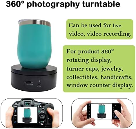 YVV 360 Rotating Display Stand for Epoxy Tumbler Black 472in