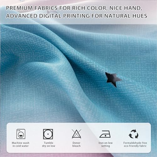 XiDi Girls Purple Rainbow Blackout Curtain Panel