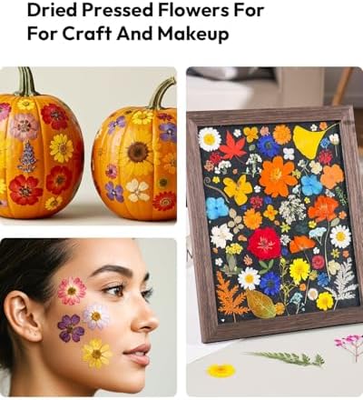 Resiners 100Pcs Dried Flowers for Crafts