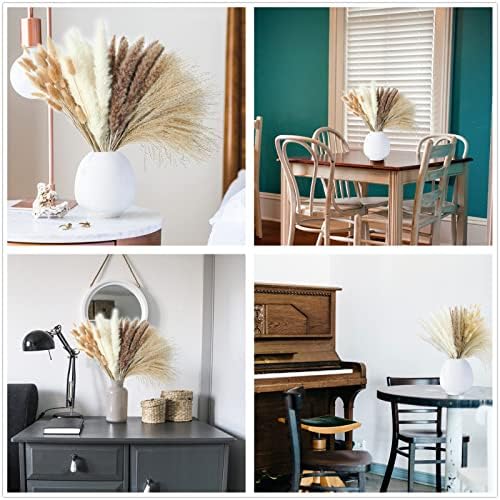ANPROOR Dried Pampas Grass Decor 100 Stems Wedding Boho Bouquet