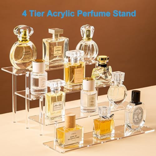 HENABLE 4 Tier Acrylic Perfume Display Stand