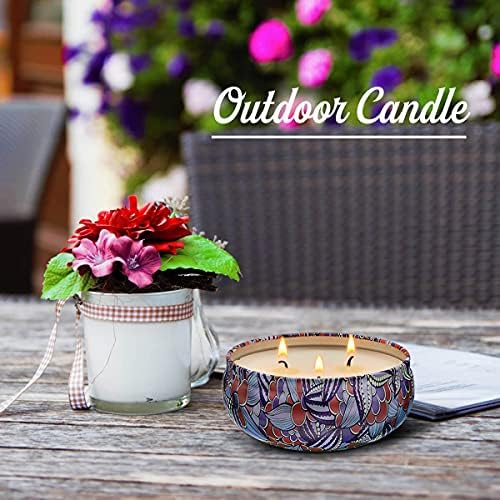 HITHYS Citronella Candles 3-Pack Travel Tin Soy Wax