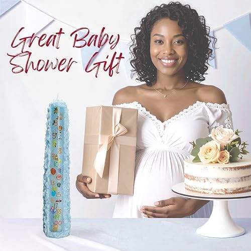 Biedermann Sons Baby Shower Countdown Candle for Boys