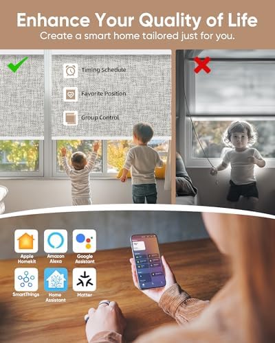 Kincmo Motorized Blinds with Remote and Smart Control
