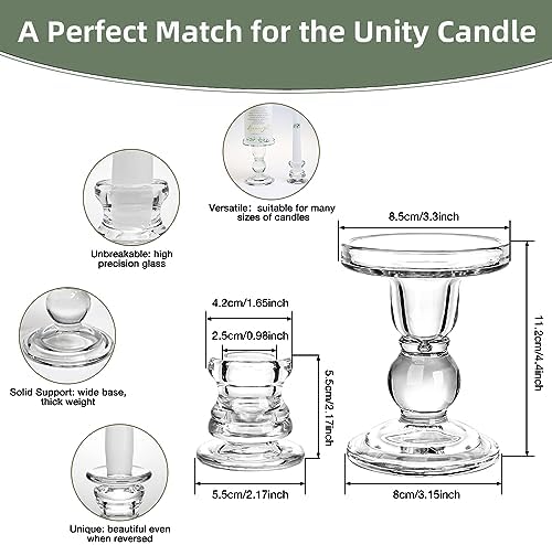 Extrogif Unity Wedding Candles Set with Holder