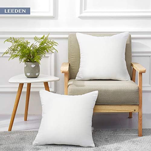 Leeden 18 x 18 Pillow Inserts Set of 2 - Cotton Cover