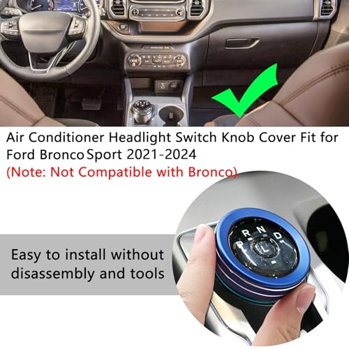 Agulier Ford Bronco Sport 2021-2024 7Pcs Blue Knob Cover Set