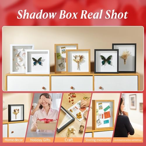 MUXIUNT 8x10 Shadow Box Frame with Linen Foam Backing