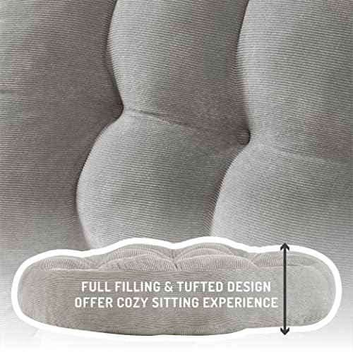 Degrees of Comfort Floor Pillow Set of 2 Grey 22 Inch