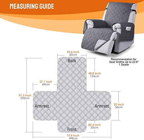 VANSOFY Waterproof Recliner Chair Cover Dark Gray