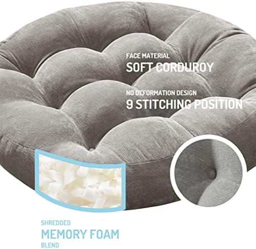 Degrees of Comfort Floor Pillow Set of 2 Grey 22 Inch