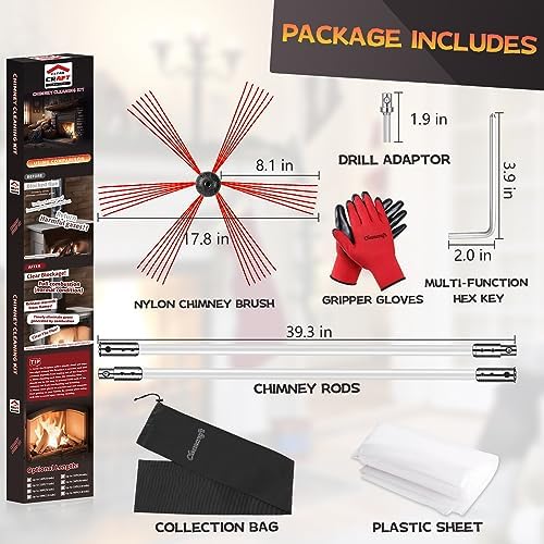 Cleancraft Chimney Sweep Kit - 33 Feet 10 Rods