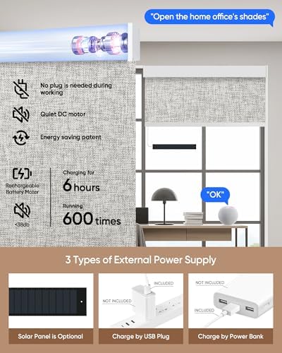 Kincmo Motorized Blinds with Remote and Smart Control