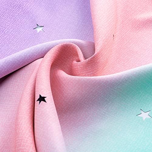 XiDi Rainbow Blackout Curtains for Girls Room
