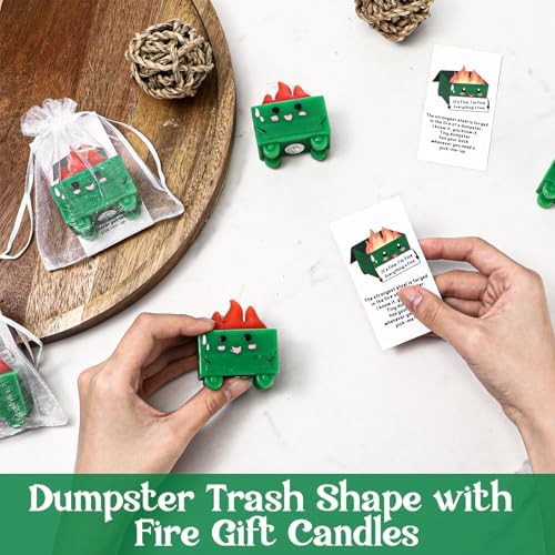 12 Set Dumpster Fire Scent Candle Gift Set Green