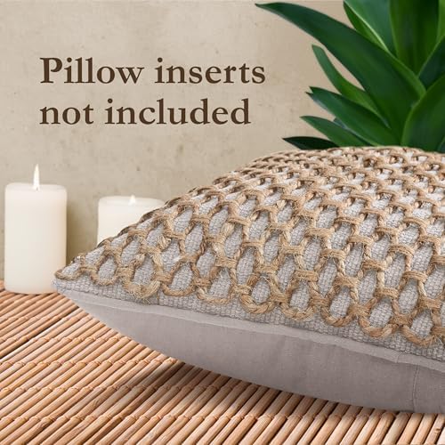 Boho Living Jada 2 Pc Throw Pillow Covers Grey 1