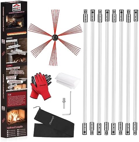 Cleancraft Chimney Sweep Kit - 33 Feet 10 Rods