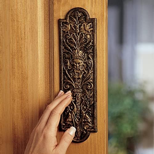 Design Toscano Greenman Iron Door Plate Bronze