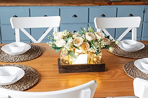 Mkono Lighted Mason Jar Centerpiece Set 1