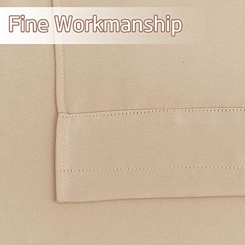 NICETOWN Small Curtains Blackout - 2 Panels 34x30 Biscotti Beige