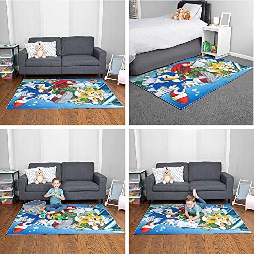 Franco Kids Room Non Slip Area Rug with Sonic The Hedgehog Design