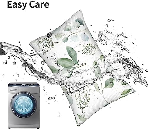 IVSYCOF Green Plant Leaf Pillow Case 20x30 Inch