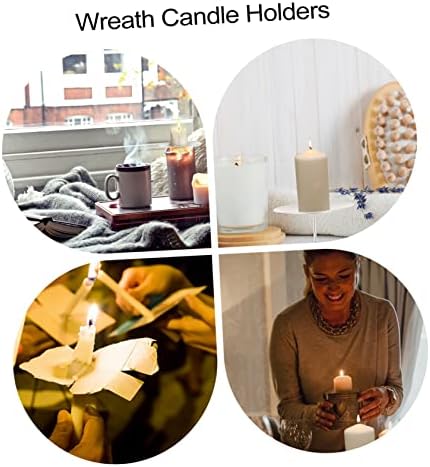MAGICLULU 8-Piece Candle Holder Wreath Set