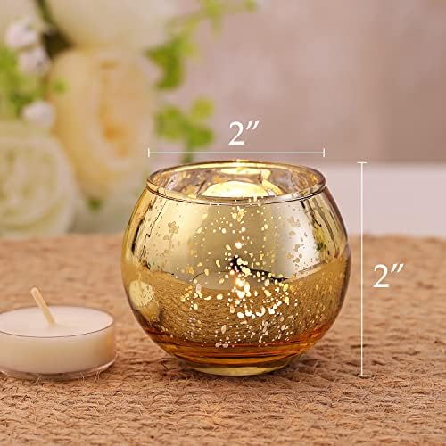 Volens 24PCS Gold Votive Candle Holders for Decor