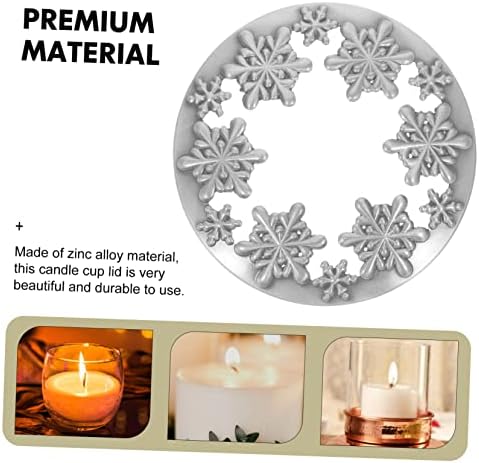 SEWACC Snowflake Candle Lid for Christmas Decor 1