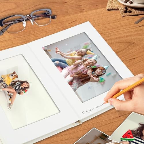 Vienrose Premium 4x6 Photo Album with Linen Cover and Writing Space