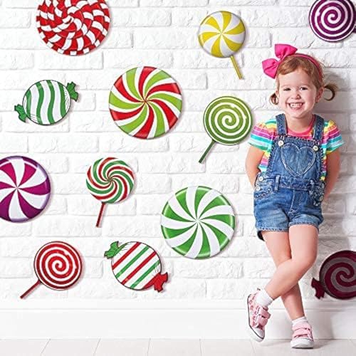 Outus 30-Piece Peppermint Candy Floor Decals Set