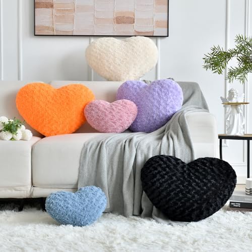 ZCNYCLAM Heart Pillow with Rose Design