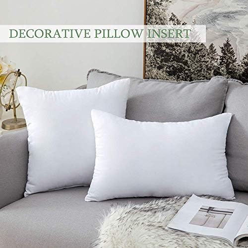 MIULEE Pillow Insert 12x20 Inch Decorative Cushion Filler