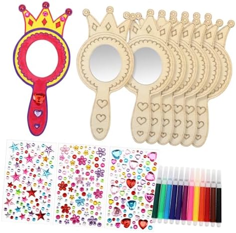 BESPORTBLE Wooden Handmade Mirrors for Kids DIY Craft Set
