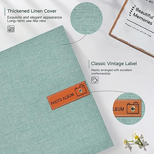 Popotop Large Self Adhesive Photo Album with Metal Pen and Plastic Board