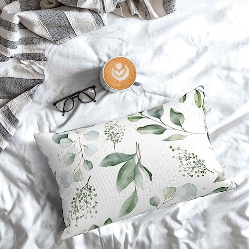 IVSYCOF Green Plant Leaf Pillow Case 20x30 Inch