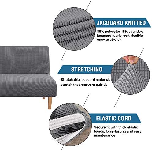 HVERSAILTEX Futon Slipcover Gray Jacquard