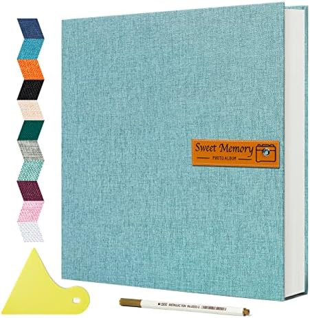 Large Self-Adhesive Magnetic Scrapbook Album with Metallic Pen Scraping Plate
