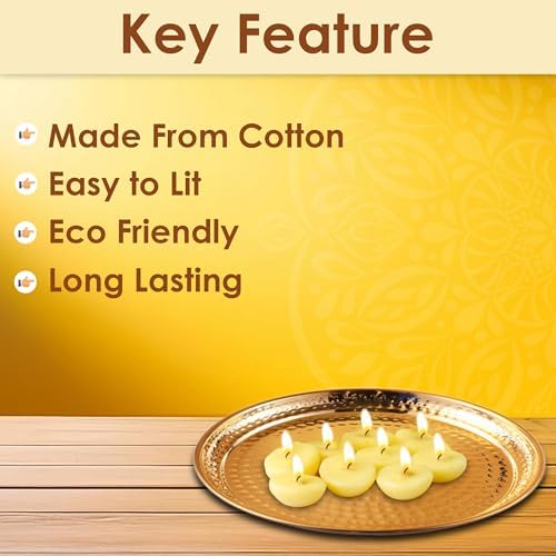 Craftsman Pure Cow Ghee Wicks for Puja - 50 Pc Jar