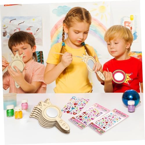 BESPORTBLE Wooden Handmade Mirrors for Kids DIY Craft Set