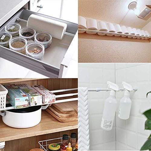 AIJIEGUANG Heavy Duty Spring Tension Rod 28-43 Inches Adjustable Curtain Rod