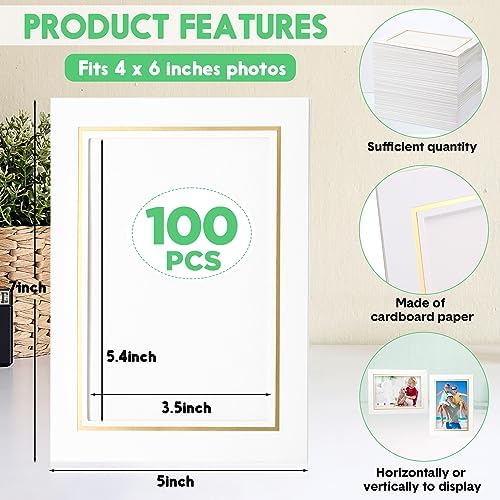 Tenceur 100 Pcs White Paper Frames with Easel 1