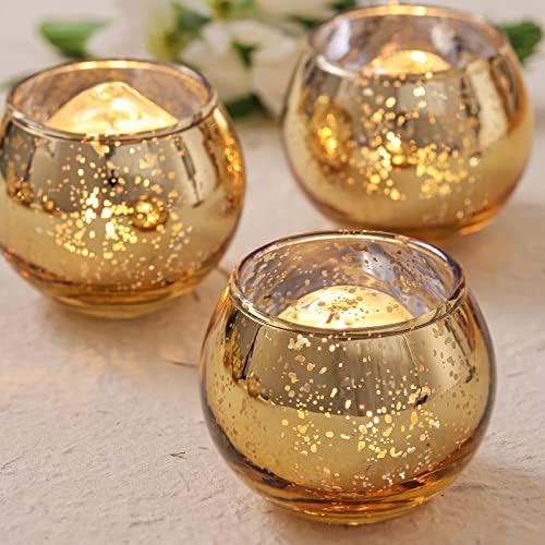 Volens 24PCS Gold Votive Candle Holders for Decor